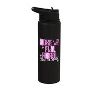 Pink Color Woke Up Fly Again Pink Graphic Stainless Steel Insulated Water Bottle