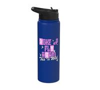 Pink Color Woke Up Fly Again Pink Graphic Stainless Steel Insulated Water Bottle