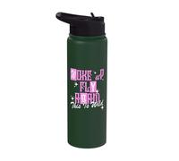 Pink Color Woke Up Fly Again Pink Graphic Stainless Steel Insulated Water Bottle
