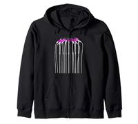 Pink Color You Know I Speak Up Pink Graphic Zip Hoodie