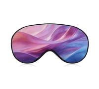 Pink Colorful Waves Abstract Swirls Sleep Mask Block Light Eye Sleep Shade Cover Comfortable Lightweight Sleeping Blindfold Soft Breathable Night Eye Cover Adjustable Band Eye Mask for Men Women