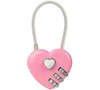 Pink Combination Lock, 2025 Upgraded 3 Digit Heart Shaped Padlock for School Gym Locker, Sports Locker Lock, Luggage, Fence, Backpack, Valentine Gift, Luggage Accessories