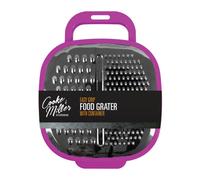 (Pink) Cooke & Miller Easy Grip Mess Free Cheese Grater with Container