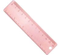 Pink Copper 12cm Metal Ruler for Drawing and Cutting Mat Use | Straight-edge Guide, Long-lasting Tool, Easy to Carry, for Paper and Cardstock, Drafting Students and Teachers