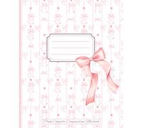 Pink Coquette Composition Notebook: A cute and aesthetic pastel notebook with pink bows college ruled pages and 110 pages of soft girl school vibes in 7,5 x 9,25 inch format