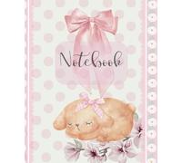 Pink Coquette Composition Notebook: Cute Girly Aesthetic College Ruled Journal with Pastel Dots, Bows & Rabbit Design, Trendy School Supplies for Girls, Teens, Women