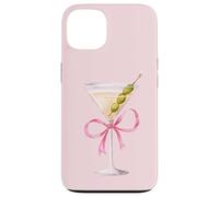 Pink Coquette Martini Glass Olive Vodka Gin Cocktail Drink Case for iPhone 13