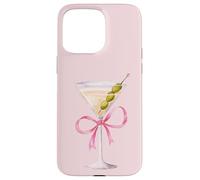 Pink Coquette Martini Glass Olive Vodka Gin Cocktail Drink Case for iPhone 15 Pro Max