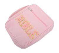Pink Corduroy Bible Tote with Handle and Pen Slots for Travel