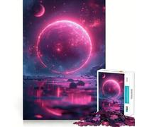 Pink Cosmos 1000 Piece Jigsaw Puzzles for Teenagers Jigsaw Logic Train Toy Stress Relief Smooth Cut Memorable Gift (50x75cm)