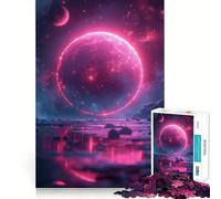 Pink Cosmos Jigsaw Puzzles 1000 Piece for Adults Think Smart Toy Together Fun Accurate Cut Art Display (38x52cm)