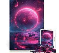 Pink Cosmos Puzzle for Teenagers 1000 Pieces Mind Exercise Toy Gentle Relax Design Assembly Xmas Surprise (38x26cm)