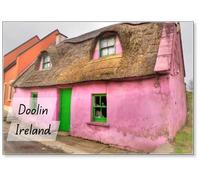 Pink Cottage House in Doolin, Co. Clare, Ireland, Fridge Magnet
