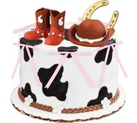 Pink Cowgirl Cake Topper Bows Cowboy Western Cake Decorations Cowboy Hat Birthday Cake Topper Western Boots Cow Balls