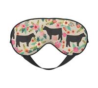 Pink Cows and Cows Print Eye Mask, Soft and Breathable, Suitable for Nap, Travel, and Night Sleep