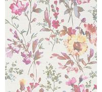 Pink Cream Wallpaper Petal Poetry Floral Paint Effect Vinyl AS Creation 79061-1