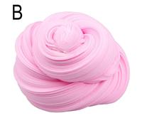 (Pink) Creative Slime Toys Colorful Fluffy Foam Clay Safe Non Toxic Decompression Cotton Butter Mud Children's Toys