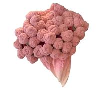 Pink Crochet Blanket Kit - Floral Knitting Craft Supplies, Creative DIY Flower Blanket for Home, Sofa, or Bedroom; Perfect Handmade Gift for Mom, Birthdays, Christmas, or Holidays