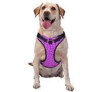Pink Crocodile Alligator Skin,Pet Harness,Adjustable Reflective Dog Harness,Pet Leash Vest,M