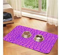 Pink Crocodile Alligator Skin,Waterproof Pet Feeding Mat,PU Leather Placemats for Cat Dog Water Bowl,Food Mats,40x60cm