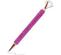 Pink Crystal Ballpoint Pen Glitter Diamond Pen for Work Birthday Wedding Gift for Women Black Ink Stick Ballpoint Pens and Refills