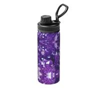 Pink Crystal Diamond (3) Printing Print Sports Insulated Kettle 18oz Stainless Steel Kettle, for Travel, Sports, Fitness
