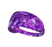 Pink Crystal Diamond Print Sports Headbands For Men Women, Moisture Wicking Sweat Band Elastic Wide Hair Bands,For Running, Cycling, Basketball, Gym Exercise, Football