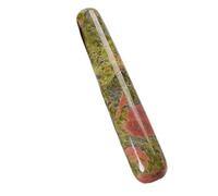 Pink Crystal Massage Stick, Acupoint Massage Jade Stone Stick, Dongling Jade Massage, Tendon Pulling Stick, Jade Beauty Point Pen, Flower Green
