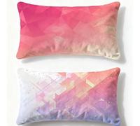 Pink Cushion Covers 16x28in Simplicity Pillows 2 pack Rectangle Cushion Covers,2026 New Velvet Double-Sided Printing Decorative Pillows for Bed Winter Sofa Lndoor Home Bedroom Decorative Gifts Q-499U