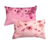 Pink Cushion Covers 40x75cm Rectangle Cushion Covers Flower Pillow Cases 2 Pack Double Sided Velvet Decorative Pillows with Lnvisible Zipper for Sofa Farmhouse Autumn Decor Gifts for Women,Model127