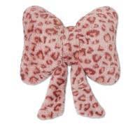 Pink Cushions, Small Leopard Print Bow Cushion, Pink Bow Shaped Pillow, Soft Decorative Pillows Bowknot Plush Aesthetic Throw Pillow Preppy Room Decor Stuff for Living Room Bedroom Car Sofa Couch