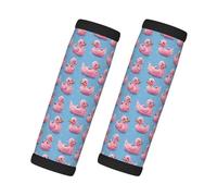 Pink Cute Duck Print Luggage Handle Wraps for Suitcase, Soft Travel Luggage Handle Cover Tags Identifiers for Suitcases