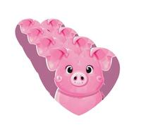 Pink Cute Pig Car Air Fresheners 4 Pcs Funny Hanging Car Air Fresheners Cute Long Lasting Scented Mirror Hanging Decoration Ornaments Gift For Men Women Heart Shape