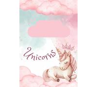 Pink Cute Playful Unicorn watercolour Happy Notebook: Size 6 "x 9 inches, 120 pages , cute paper , pink lovely notebook