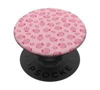 Pink Cute Puffer Fish Pattern PopSockets Adhesive PopGrip
