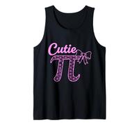 Pink Cutie Pi with A Bow for Woman Or School Girl Funny Tank Top