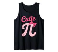 Pink Cutie Pi with A Bow for Woman Or School Girl Funny Tank Top