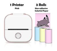 (Pink D) Phomemo T02 Mini Printer Portable Printer Thermal Printing Sticker Wireless Inkless Pocket Printer Self-adhesive Label Printer -ys