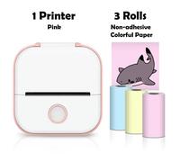 (Pink D) Phomemo T02 Portable Mini Wireless Thermal Pocket Printer Self-adhesive Stickers Use for DIY,Journal Sticker impresora portátil