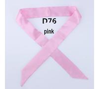 (pink, D76) Korean Style Solid Color Silk Satin Narrow Scarf - Versatile Fashion Accessory for Women