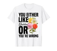 Pink Dahlia Flower Enthusiast Dahlia Essentials Dahlias T-Shirt