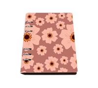 Pink Daisy Blooms A5 Notebook, Pu Leather A5 Notebooks, Lined Paper Wedding Notebook 180Pages/90Sheets, Notes Book for Meeting, Note Book for Study, Student Essentials University Journal Diary