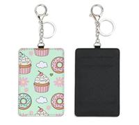 Pink Daisy Flowers Door Card Holder with Keychain Bus Pass Holder for Women Men with 2 Card Slots Slim Wallet for Nurse Teacher Student Meal Bank Credit Cards Daily Use Bus Driver Accessories