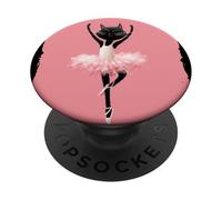 Pink Dancer Cat Costume for Dancing Cats Lovers PopSockets Adhesive PopGrip
