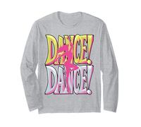 Pink Dancer Silhouette Dance Design Long Sleeve T-Shirt