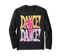 Pink Dancer Silhouette Dance Design Long Sleeve T-Shirt