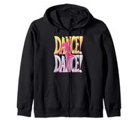 Pink Dancer Silhouette Dance Design Zip Hoodie