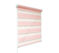 Pink Day and Night Zebra/Vision Window Roller Blind, Choice of 16 Width Sizes 93.5cm Wide x 150cm drop
