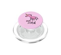 Pink Death Metal Heavy Metal Unicorn PopSockets PopGrip for MagSafe