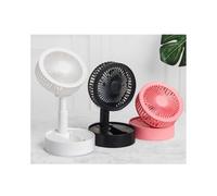 (Pink) Desk Fan Rechargeable Folding Portable Battery Table Foldable Mini USB Fan